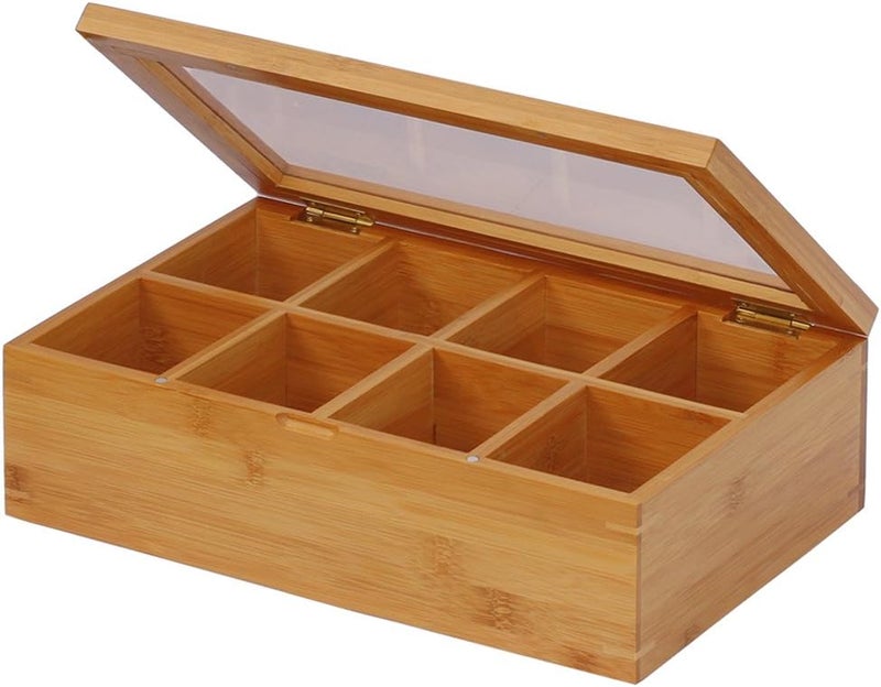 Oceanstar - TB1323 Bamboo Tea Box, 12 Inch, Natural - Image 1